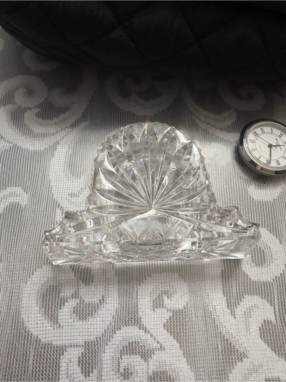 Waterford Crystal Mantel Clock in Clear Crystal - Picture 8 of 10